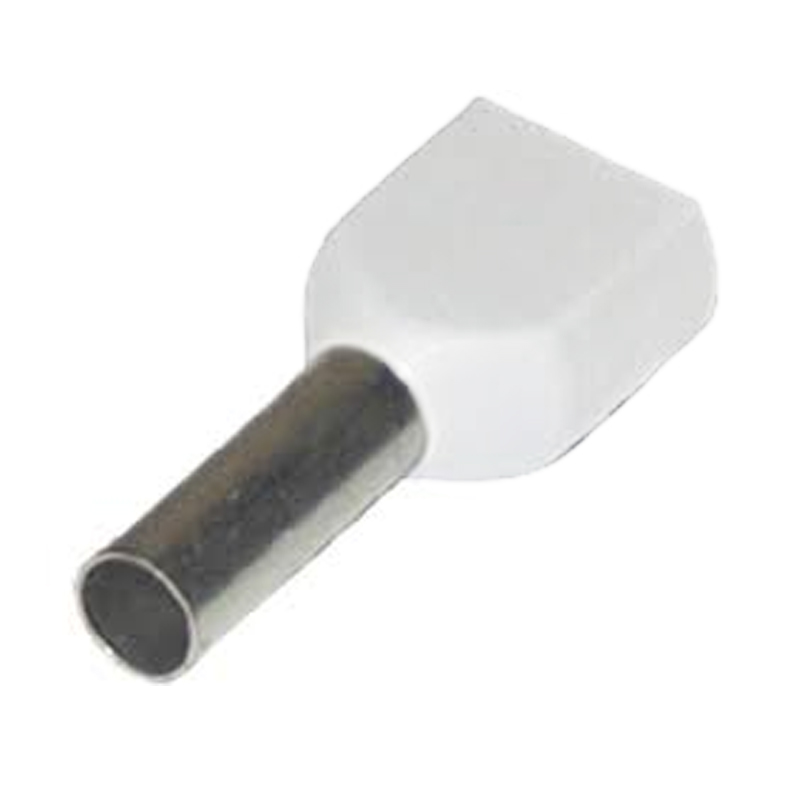 SWA 0.5mm Insulated Bootlace Ferrule White - Twin Entry