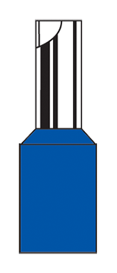 Term Tech 0.75mm Insulated Bootlace Ferrule Blue (Pack of 100)