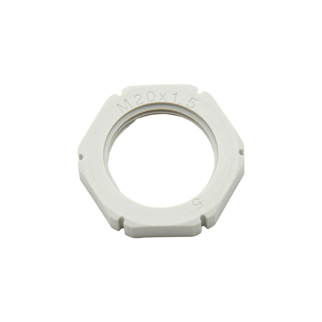 Wiska M20 SPRINT Polyamide Hex Locknut Light Grey