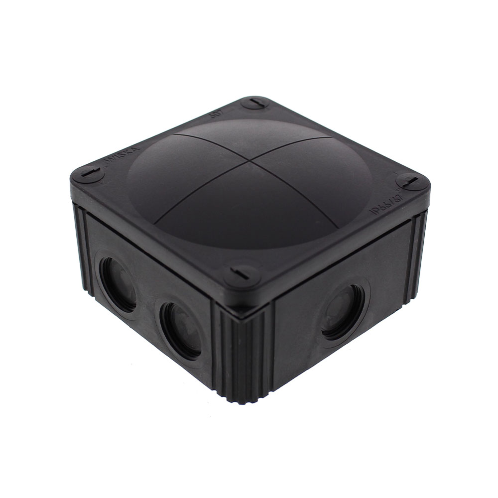 Wiska 110 x 110 x 66mm PVC Enclosure IP66 Black