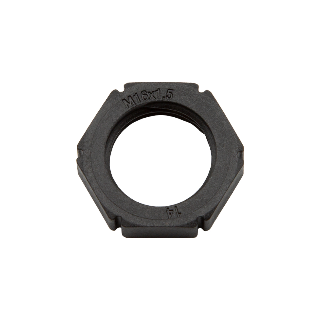 Wiska 16mm Black Locknut