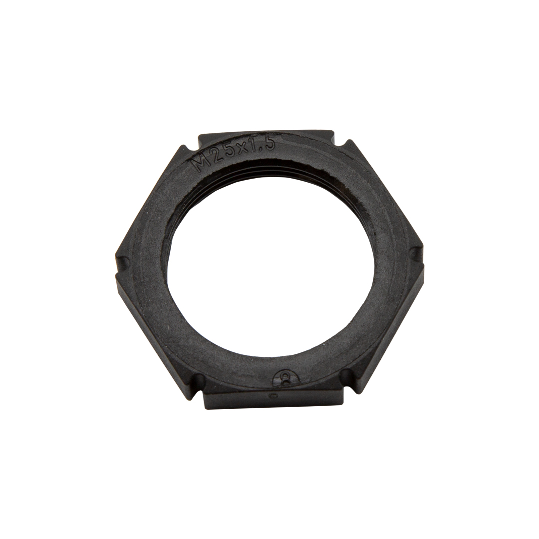 Wiska M25 SPRINT Polyamide Hex Locknut Black