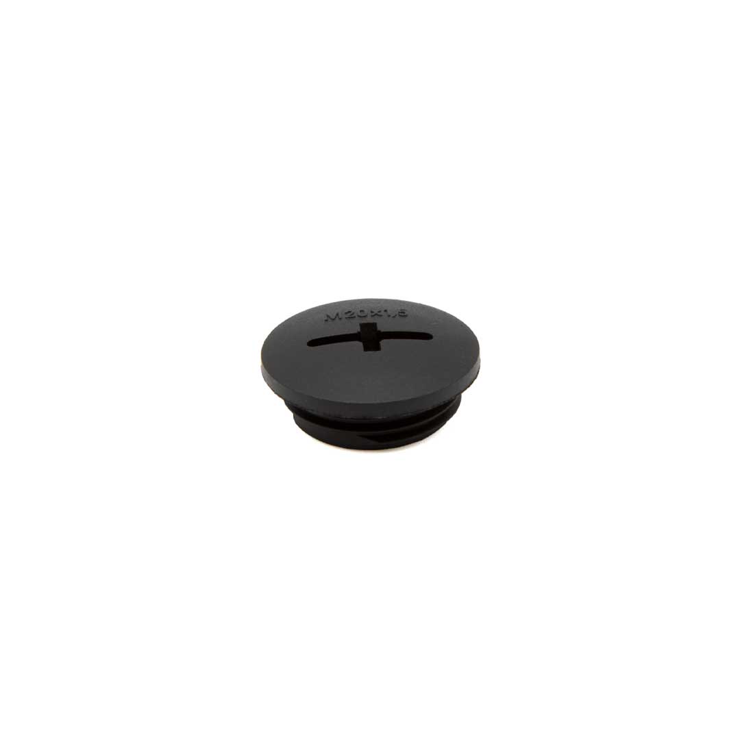 Wiska M20 EVSG Polyamide Threaded Stop End Black