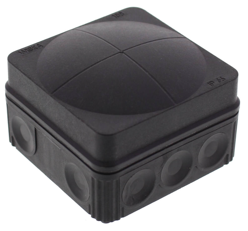 Wiska 76 x 76 x 51mm PVC Enclosure IP66 Black