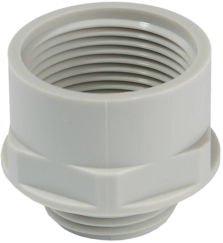 Wiska APM PG21 to M25 Plastic Thread Adaptor Light Grey