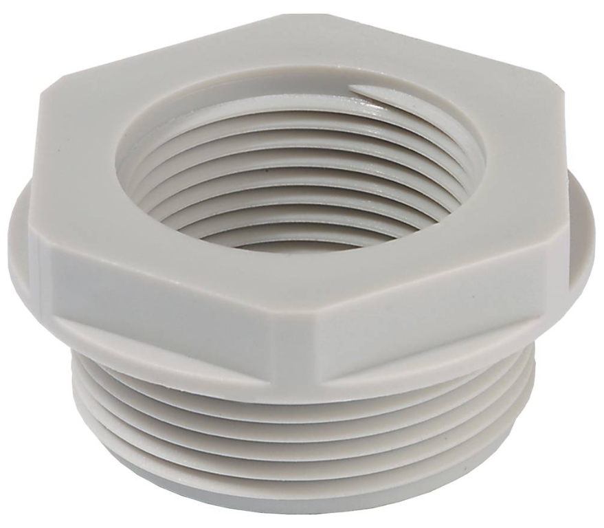 Wiska APM PG36 to M40 Plastic Thread Adaptor Light Grey