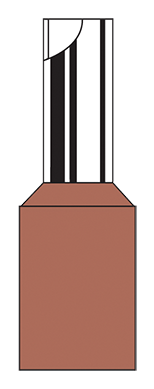 Term Tech 10mm Insulated Bootlace Ferrule Brown (Pack of 100)