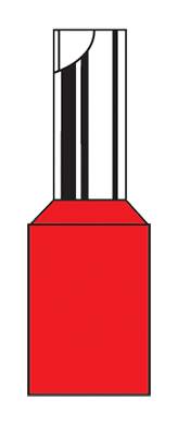 Term Tech 1.0mm Insulated Bootlace Ferrule Red (Pack of 100)