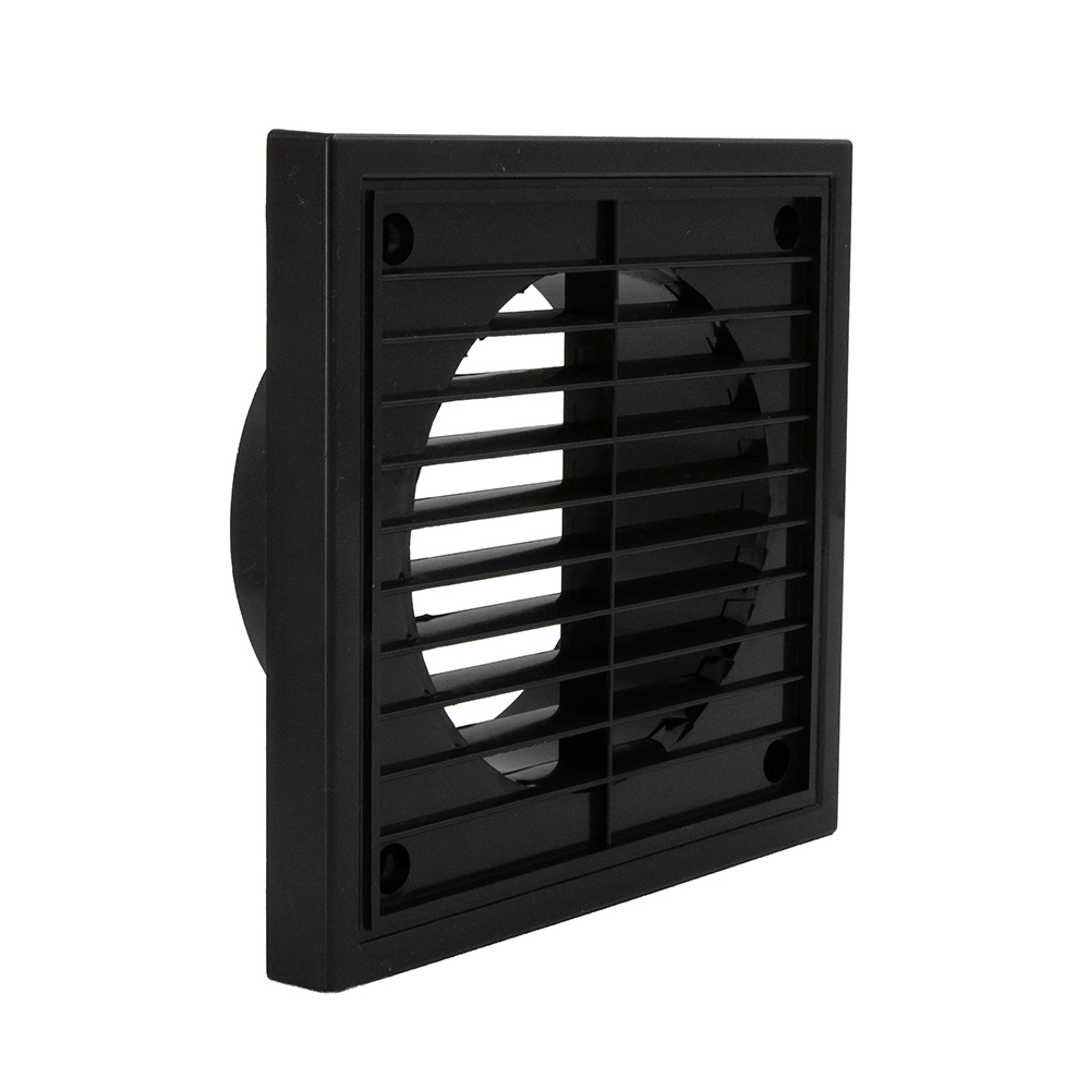 Manrose 100mm / 4" Black Fixed Grille