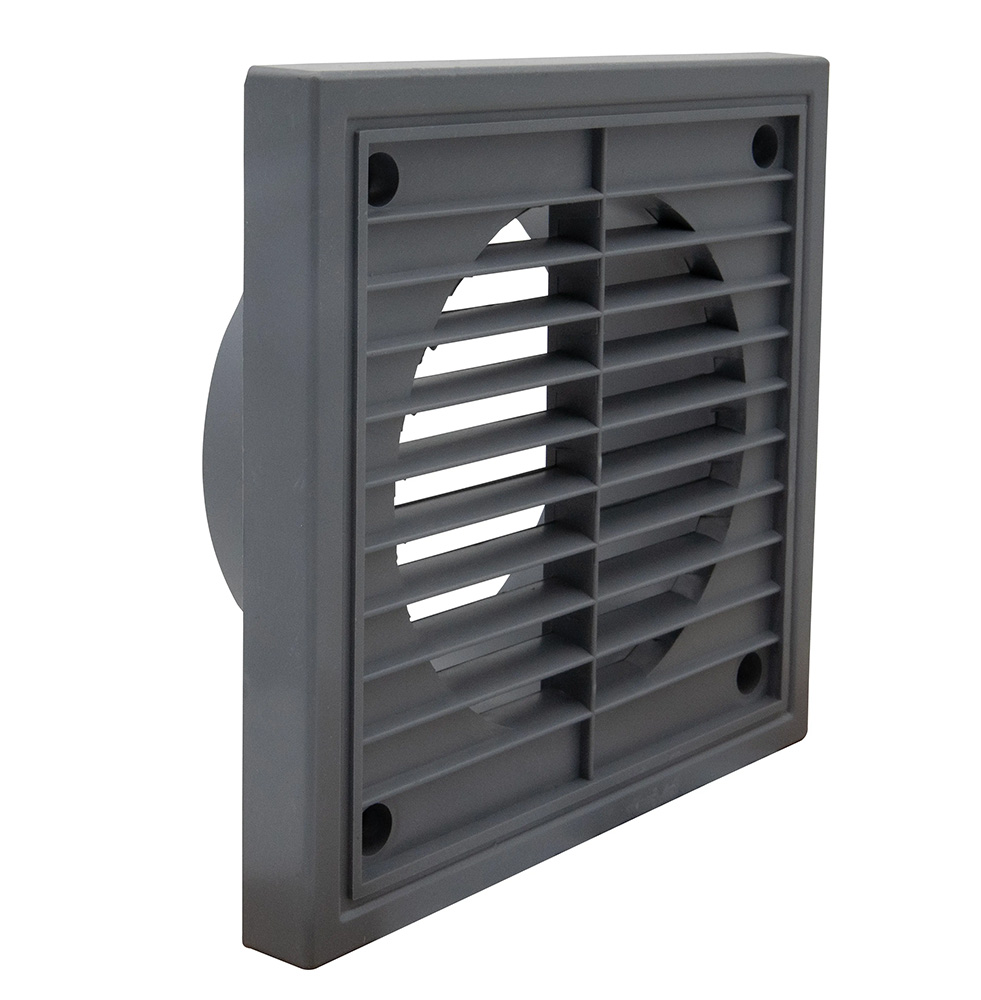 Manrose 100mm / 4" Grey Fixed Grille