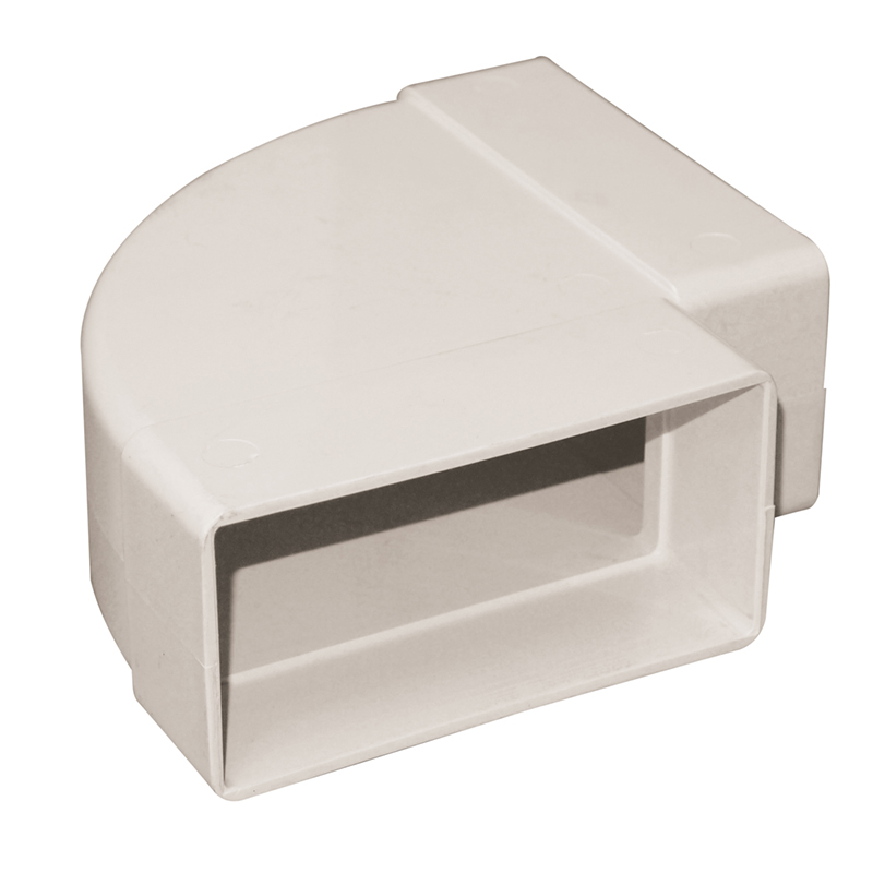 Manrose 300 x 25mm Rectangular Horizontal 90 Deg Bend White