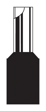 Term Tech 1.5mm Insulated Bootlace Ferrule Black (Pack of 100)