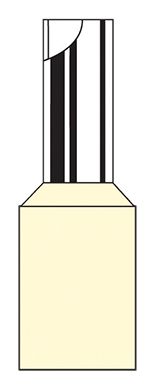 Term Tech 10mm Insulated Bootlace Ferrule Ivory (Pack of 100)