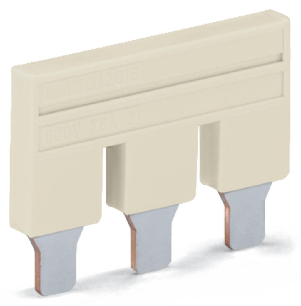 Wago 2 Way Insulated Push In Jumper Bar Light Grey (Pack of 25)