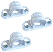 Greenbrook 20mm Spacer Bar Saddle Metal White PVC Coated