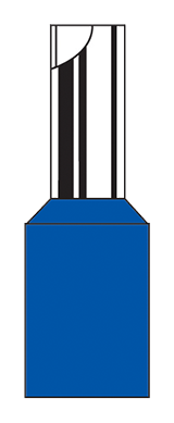 Term Tech 2.5mm Insulated Bootlace Ferrule Blue (Pack of 100)