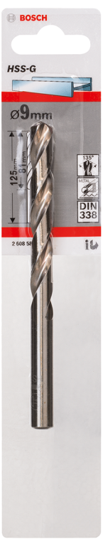 Bosch HSS Drill Bit 9.0mm x 125mm (Pack of 1)