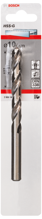Bosch HSS Drill Bit 10mm x 133mm (Pack of 1)