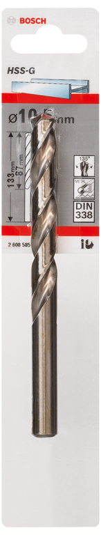 Bosch HSS Drill Bit 10.5mm x 133mm (Pack of 1)