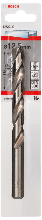 Bosch HSS Drill Bit 12.5mm x 151mm (Pack of 1)