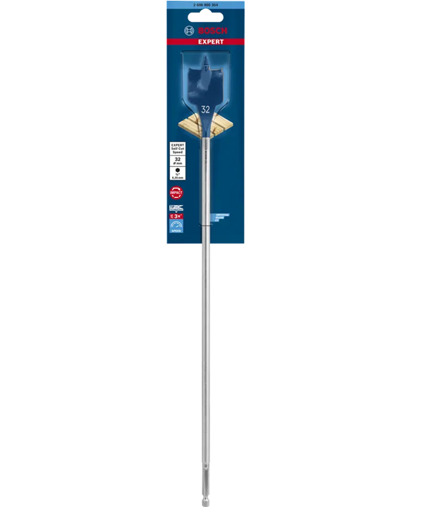 Bosch Expert SelfCut Flat Wood 32mm x 400mm Drill Bit (Pack of 1)