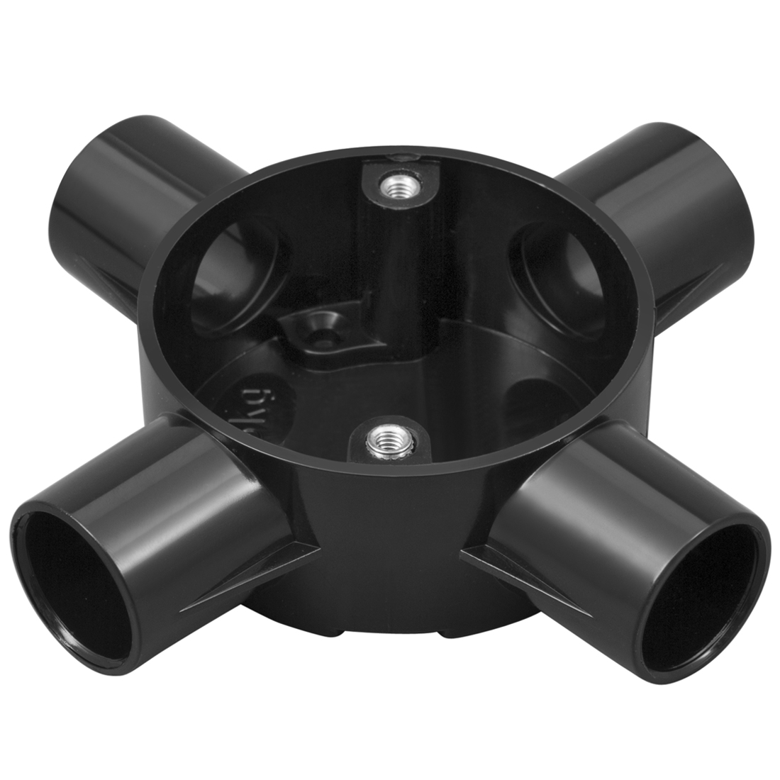 MT 20mm PVC 4 Way Intersection Box Black