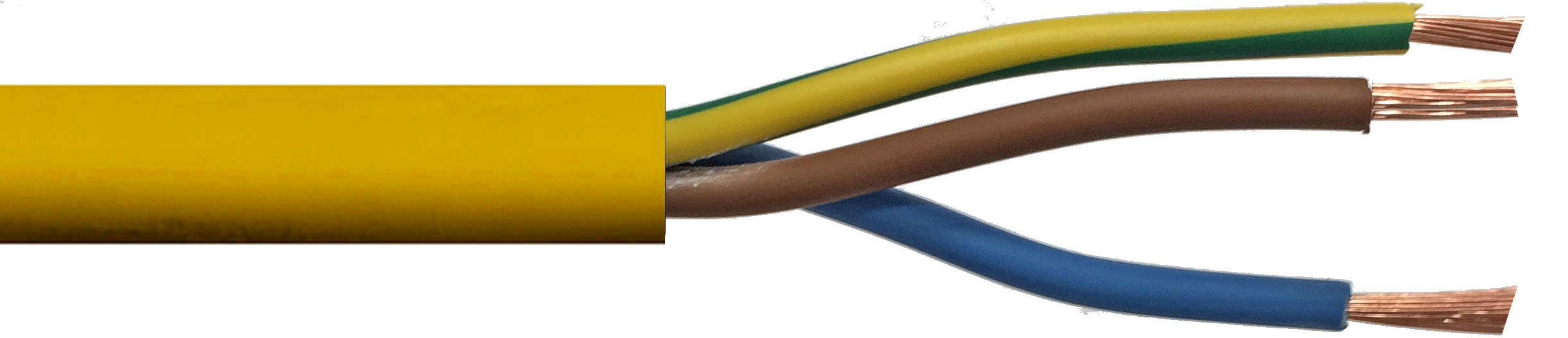 3183Y 1.5mm 3 Core Arctic Grade Flex Cable Yellow (Sold by the Metre)