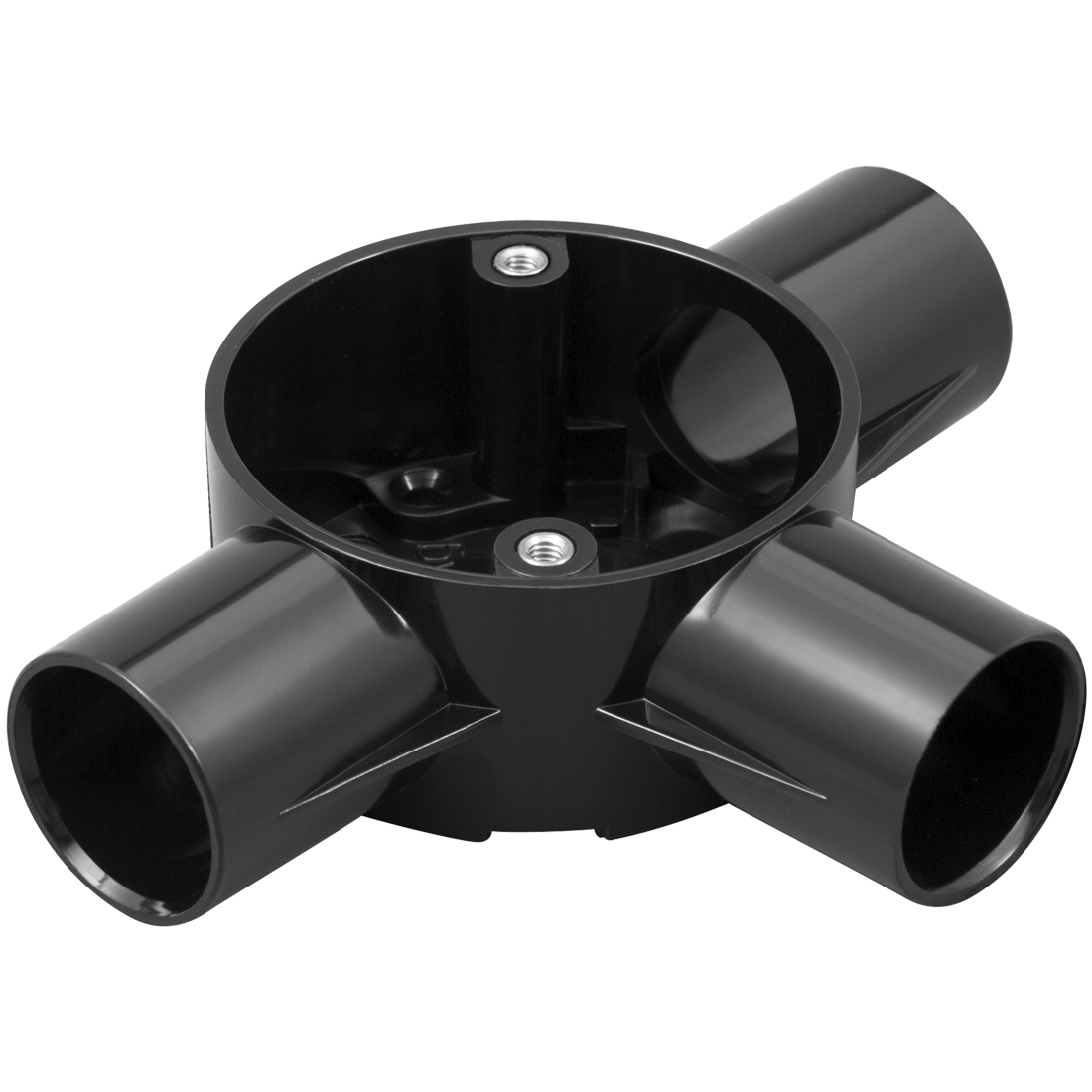 MT 25mm PVC 3 Way Tee Box Black