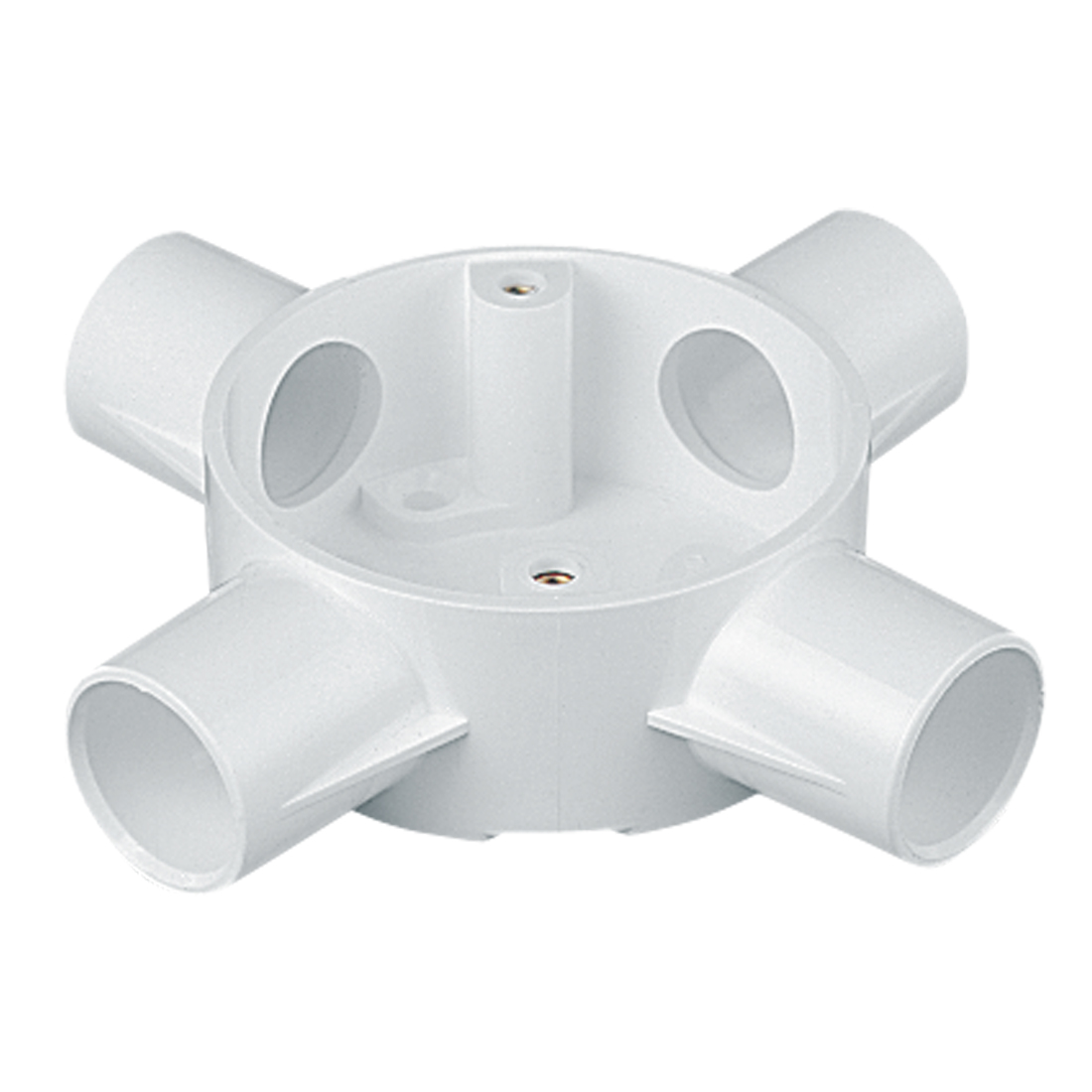 MT 25mm PVC 4 Way Intersection Box White