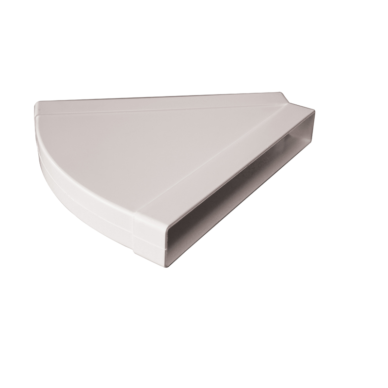Manrose 110 x 54mm Rectangular Horizontal 45 Deg Bend White