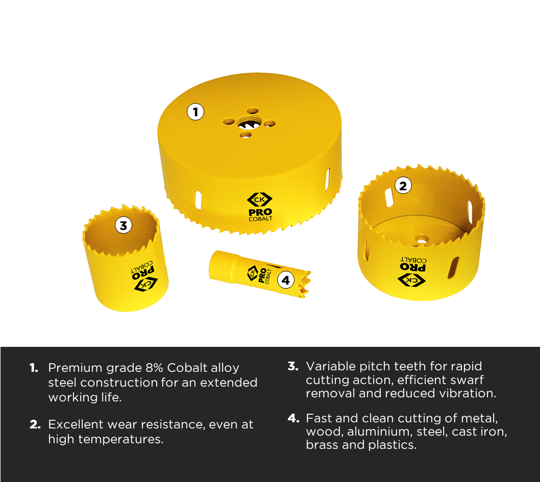 CK Tools 19mm HSS Cobalt Holesaw