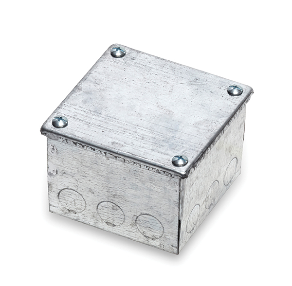 Galvanised 4x4x3 Adaptable Box With Knockouts