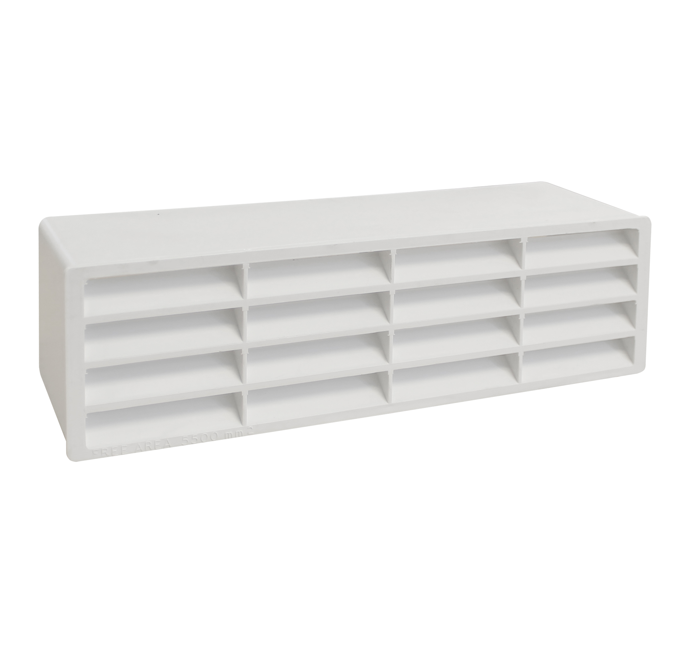 Manrose 110 x 54mm Slimline Horizontal Louvre Airbrick White