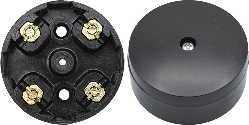 BG 20A 4 Way 57mm Diameter Junction Box Brown