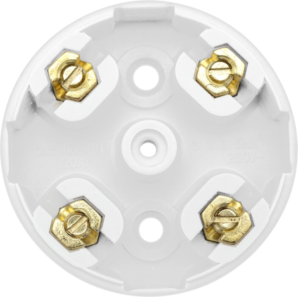 BG 20A 4 Way 57mm Diameter Junction Box White
