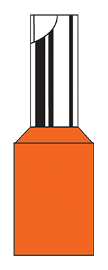 Term Tech 4.0mm Insulated Bootlace Ferrule Orange (Pack of 100)