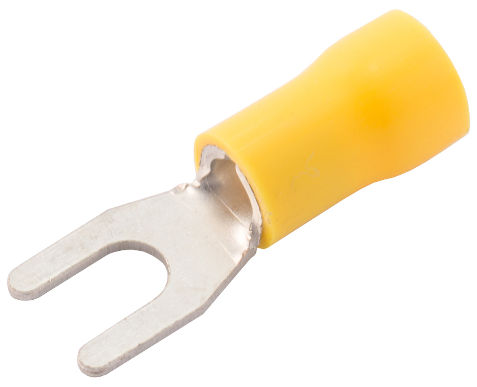 SWA 5.3mm Stud Preinsulated Fork Terminal Yellow