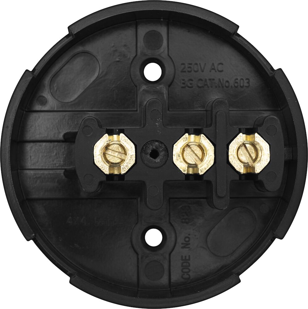 BG 30A 3 Way 89.5mm Diameter Junction Box Brown