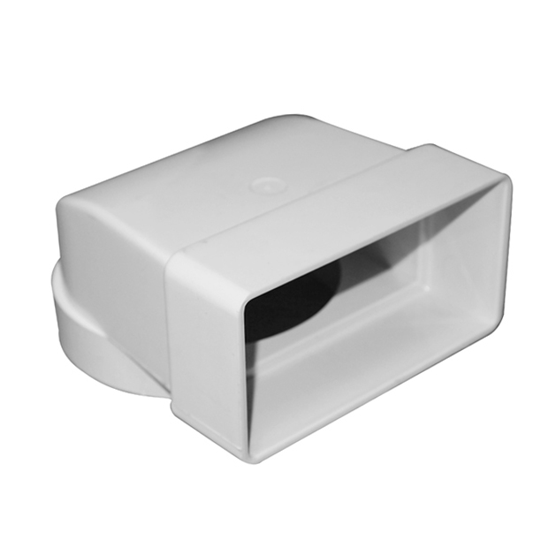 Manrose 150mm to 220 x 90mm 90 Deg Male to Female Elbow White