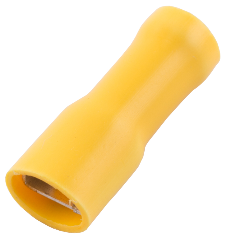 SWA 6.3mm Fully Insulated Yellow Female Push-On Terminal Crimp