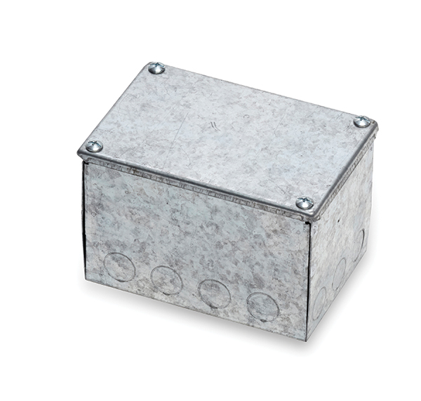 Galvanised 6x4x4 Adaptable Box With Knockouts