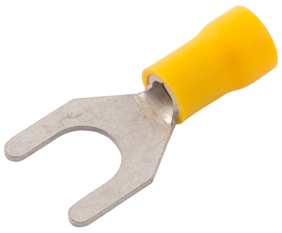 SWA 6.5mm Stud Preinsulated Fork Terminal Yellow