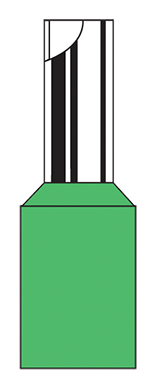 Term Tech 6.0mm Insulated Bootlace Ferrule Green (Pack of 100)