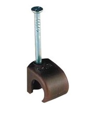 Tower 7-8mm Round Clip - Brown (Pack of 100)