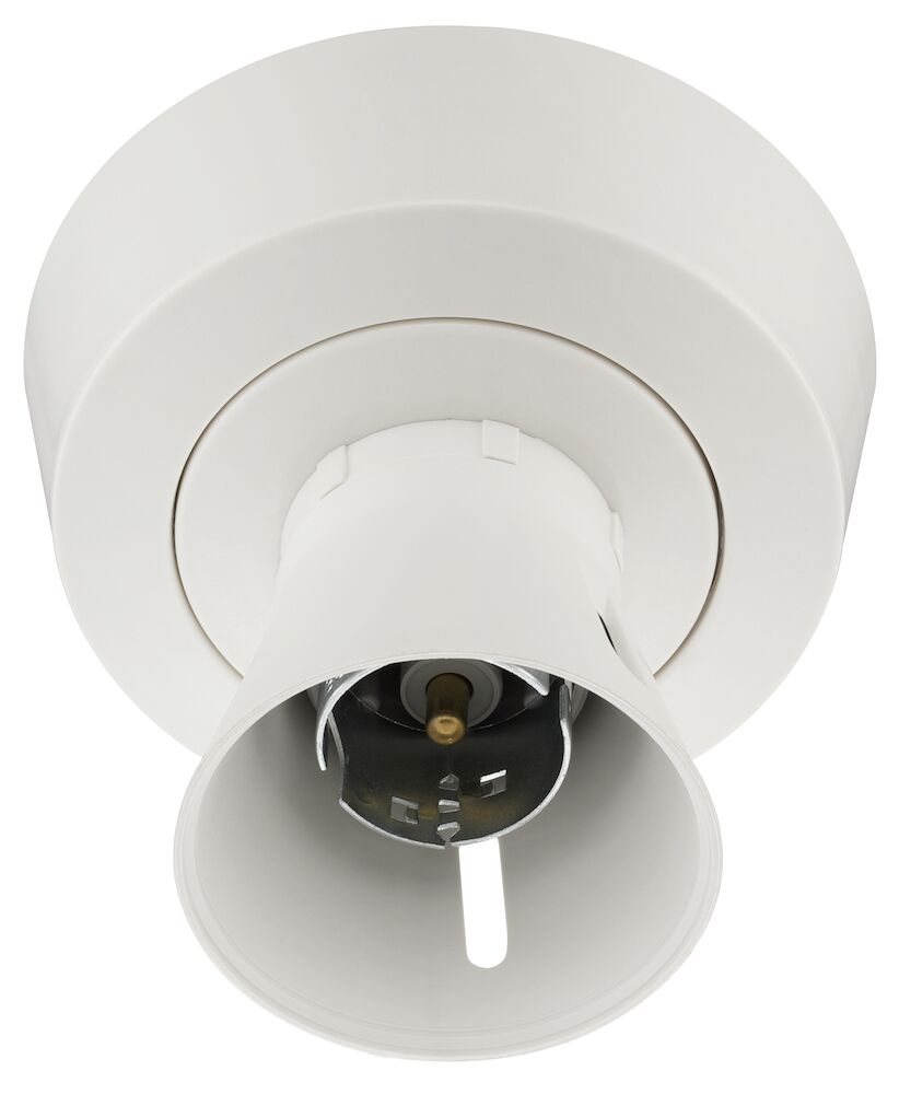 BG B22 2 Terminal Enclosed Batten Holder with PVC Tails & HO Skirt White