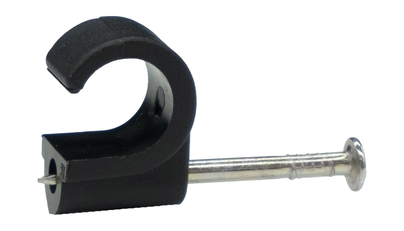 Tower 5-6mm Round Clip - Black (Pack of 100)