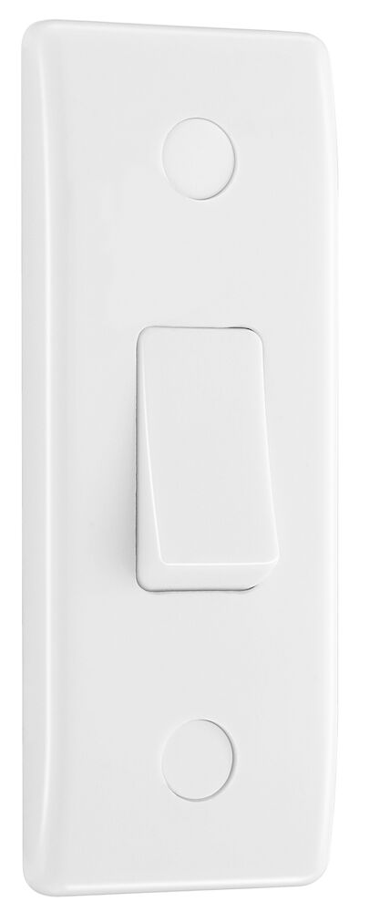 BG Nexus 20A 16AX 1 Gang 2 Way Single Architrave Switch White