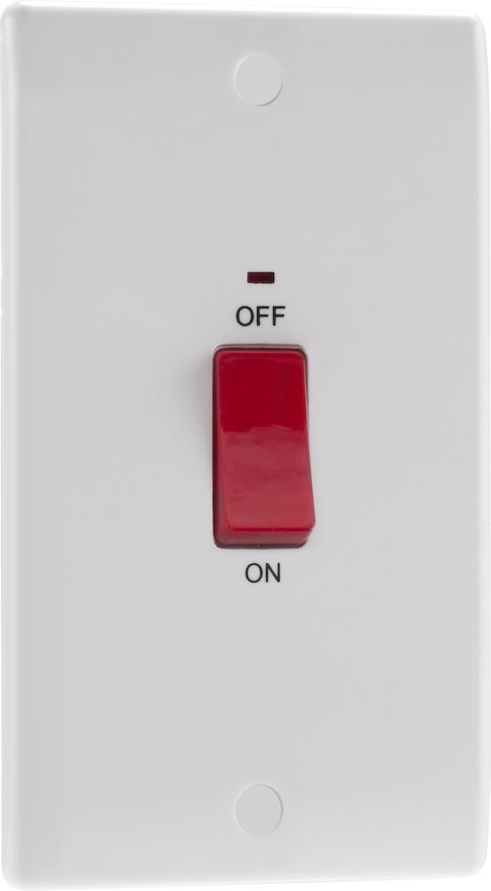 BG Nexus 45A DP Round Edge Large Plate Red Switch With Neon White