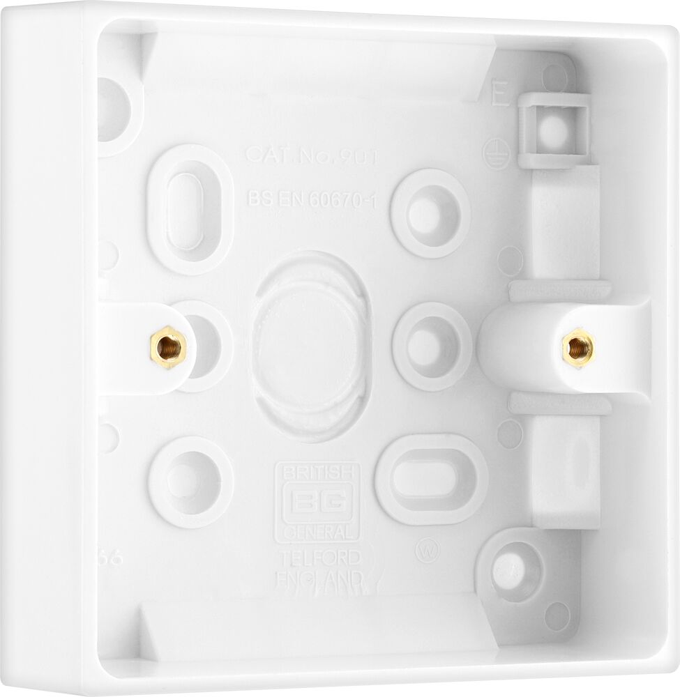 BG 1 Gang 32mm Deep Square Edge Pattress Box