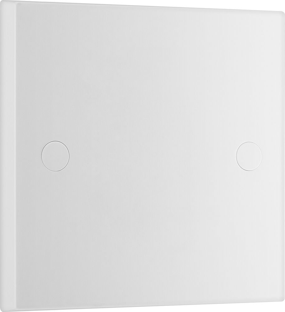 BG 1 Gang Square Edge Blank Plate White